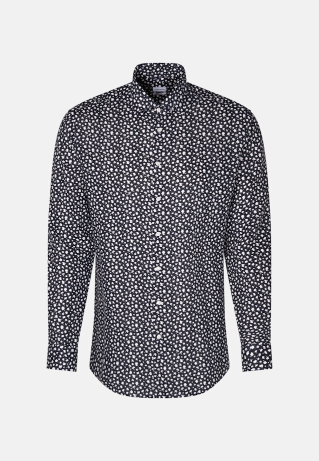 Regular fit Business Hemd Druck in Dunkelblau |  Seidensticker Onlineshop