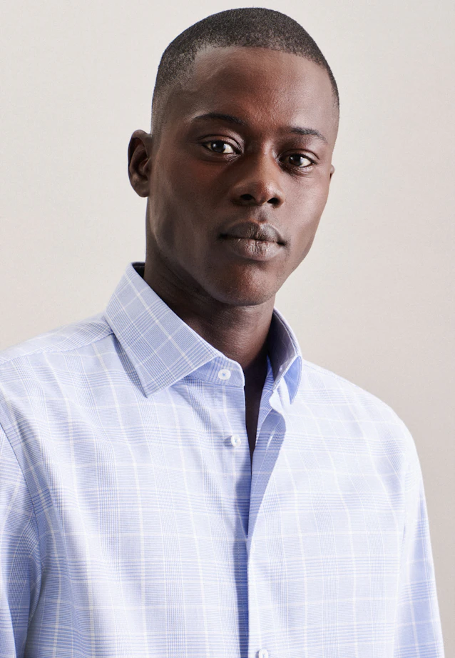 Slim Business Hemd Karo in Hellblau |  Seidensticker Onlineshop