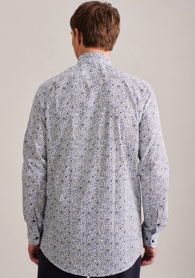 Popeline Business overhemd in Regular with Kentkraag and extra long sleeve in Groen |  Seidensticker Onlineshop