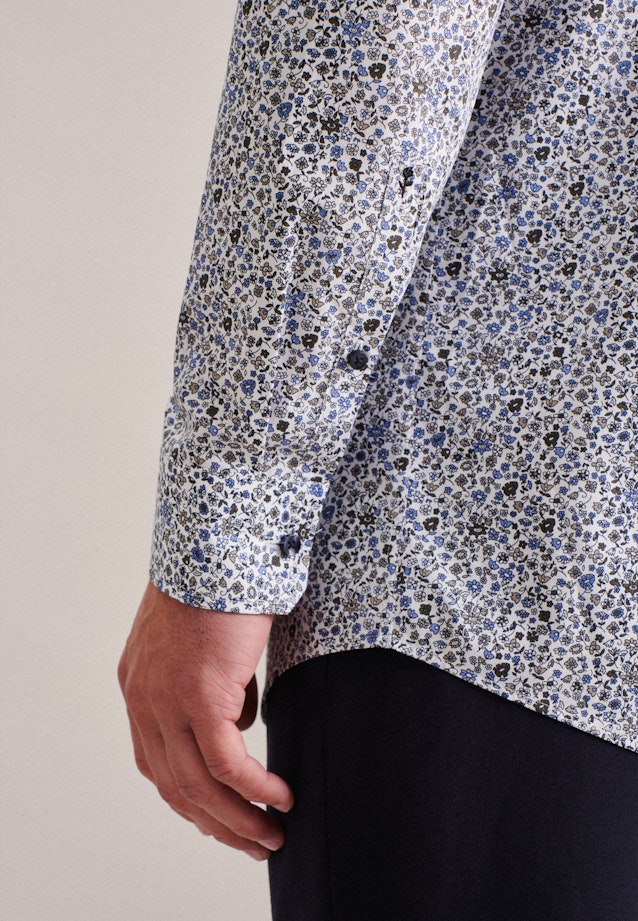 Regular Business shirt Print in Green |  Seidensticker Onlineshop