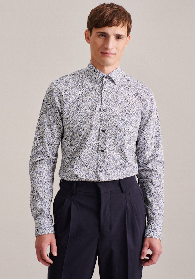 Poplin Business Shirt in Regular with Kent-Collar and extra long sleeve in Green |  Seidensticker Onlineshop