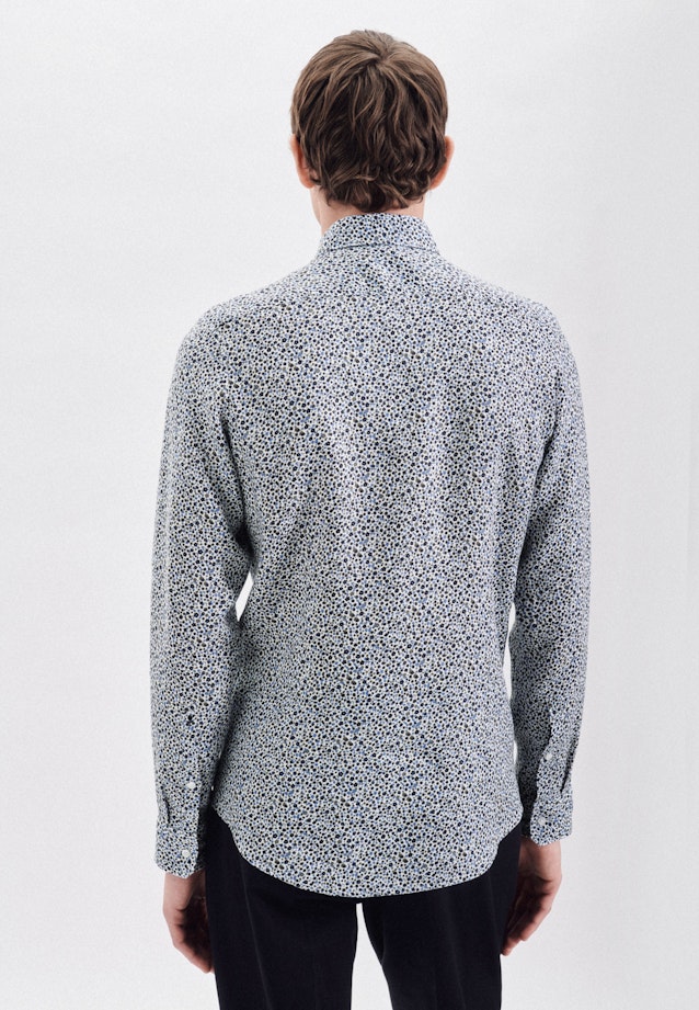 Shaped Business Hemd Druck in Dunkelblau |  Seidensticker Onlineshop