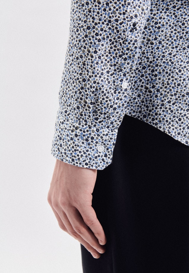 Shaped Business Hemd Druck in Dunkelblau |  Seidensticker Onlineshop