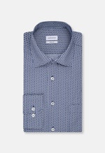 Regular Business Hemd Druck in Mittelblau |  Seidensticker Onlineshop