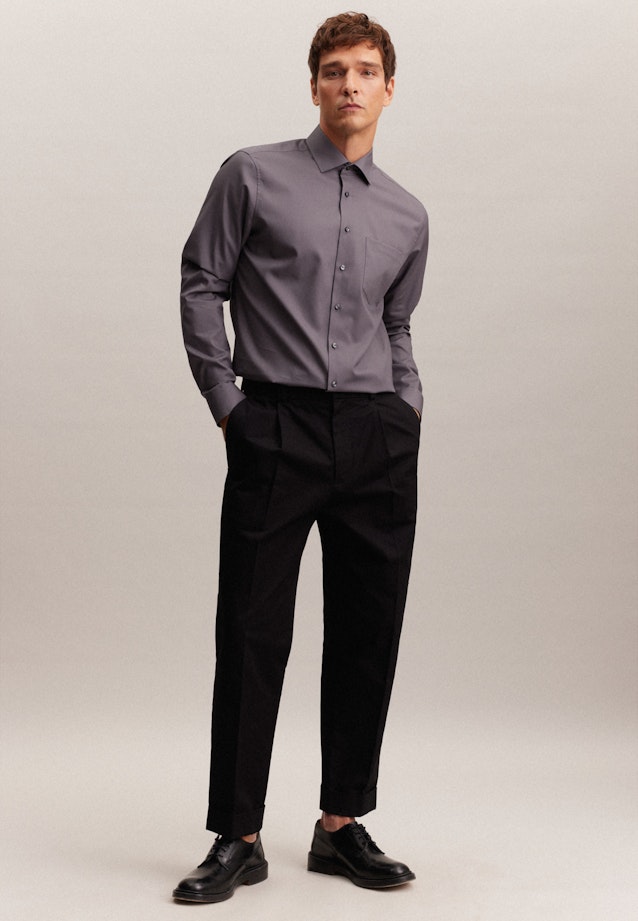 Comfort Chemise d'affaires Uni in Gris |  Seidensticker Onlineshop