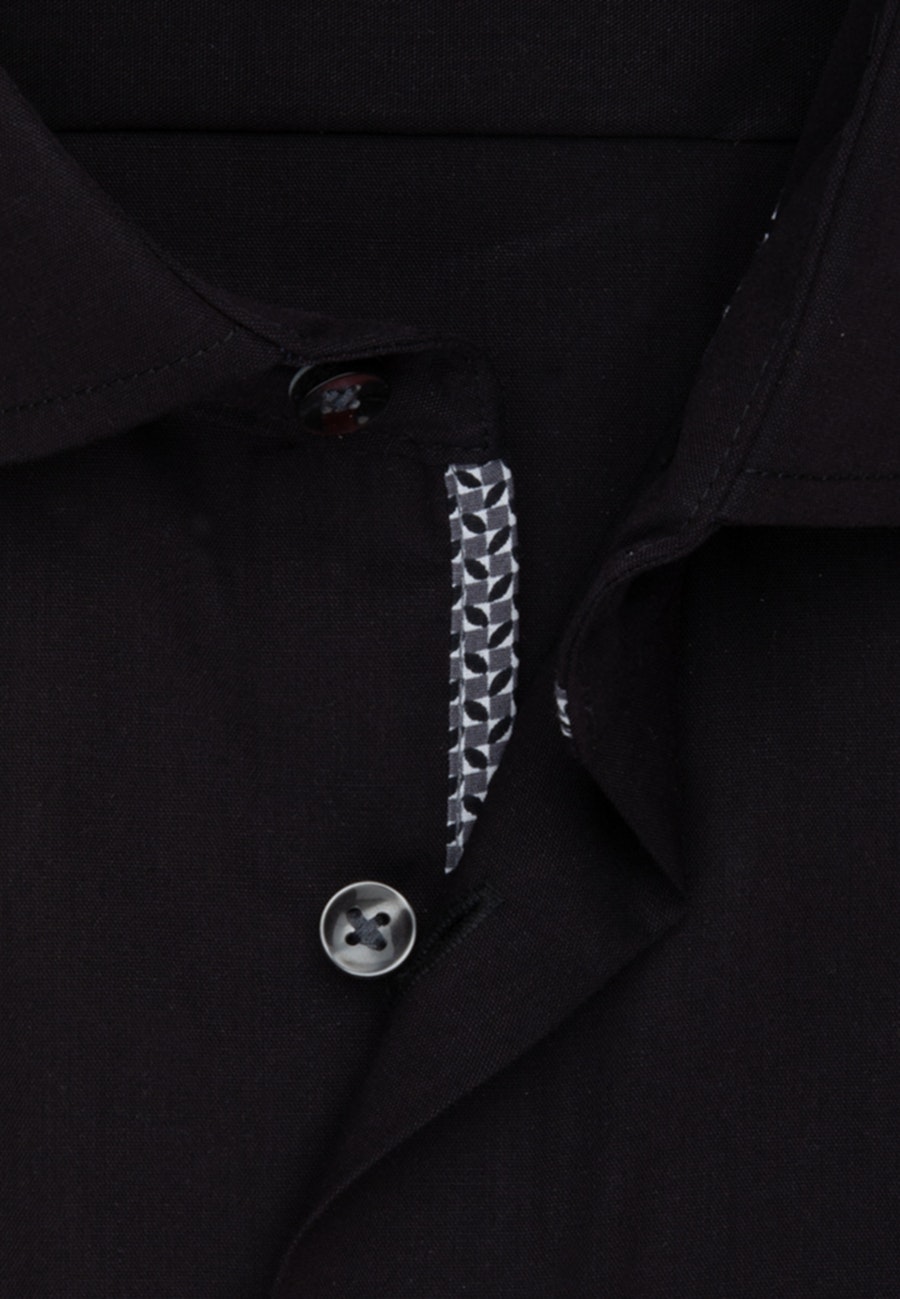 Bügelfreies Popeline Business Hemd in Comfort mit Kentkragen in Schwarz |  Seidensticker Onlineshop