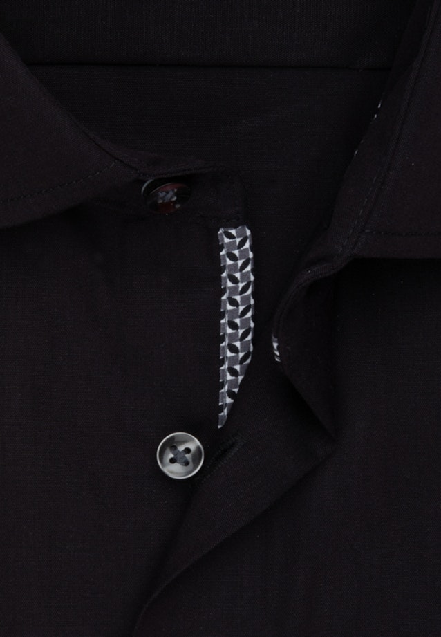 Bügelfreies Popeline Business Hemd in Comfort mit Kentkragen in Schwarz |  Seidensticker Onlineshop