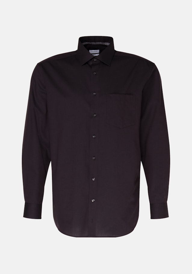 Non-iron Poplin Business Shirt in Comfort with Kent-Collar in Black |  Seidensticker Onlineshop