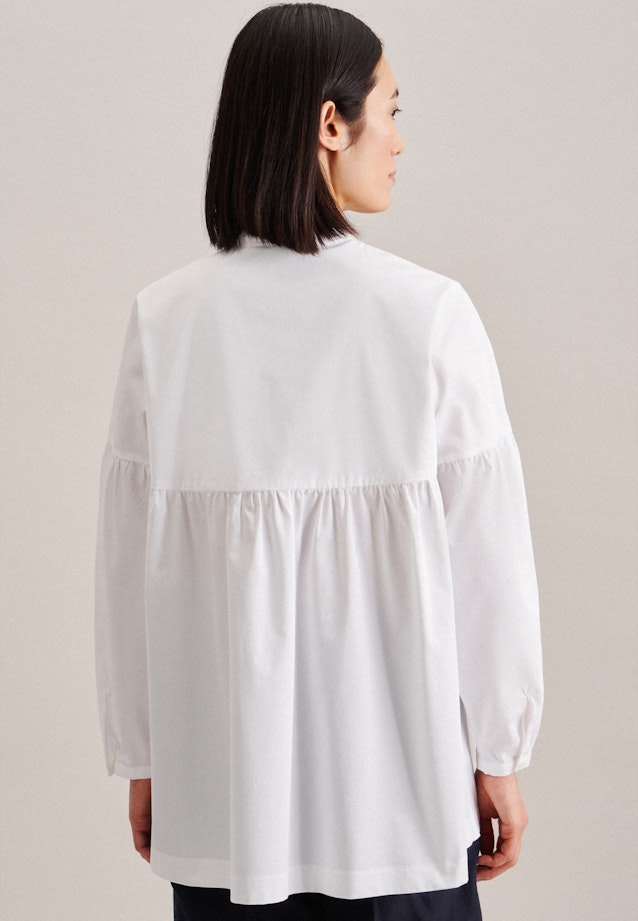Collar Stand-Up Blouse in White |  Seidensticker Onlineshop
