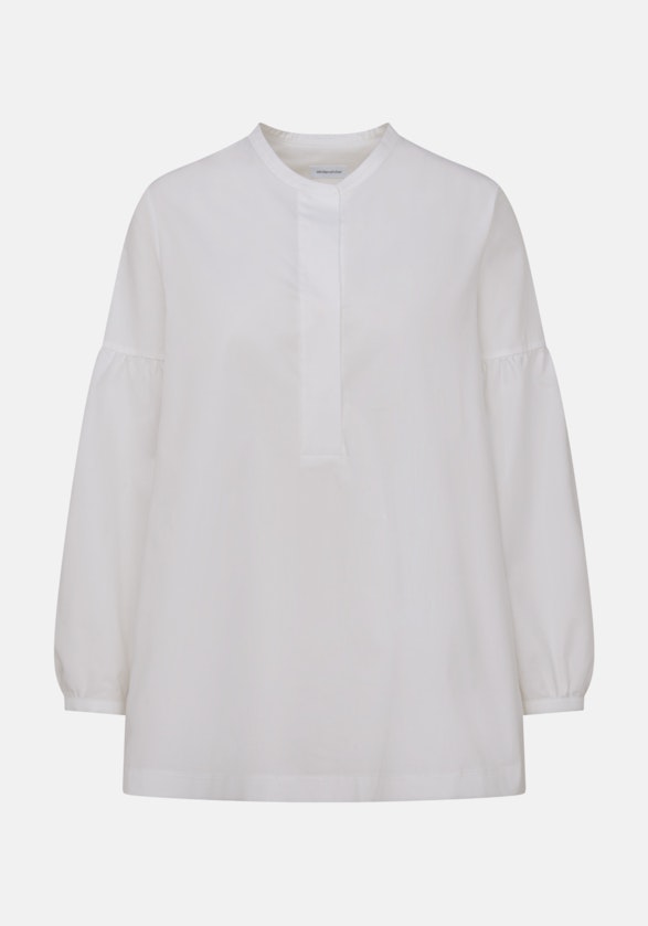 Blouse à col montant Popeline in Blanc |  Seidensticker Onlineshop