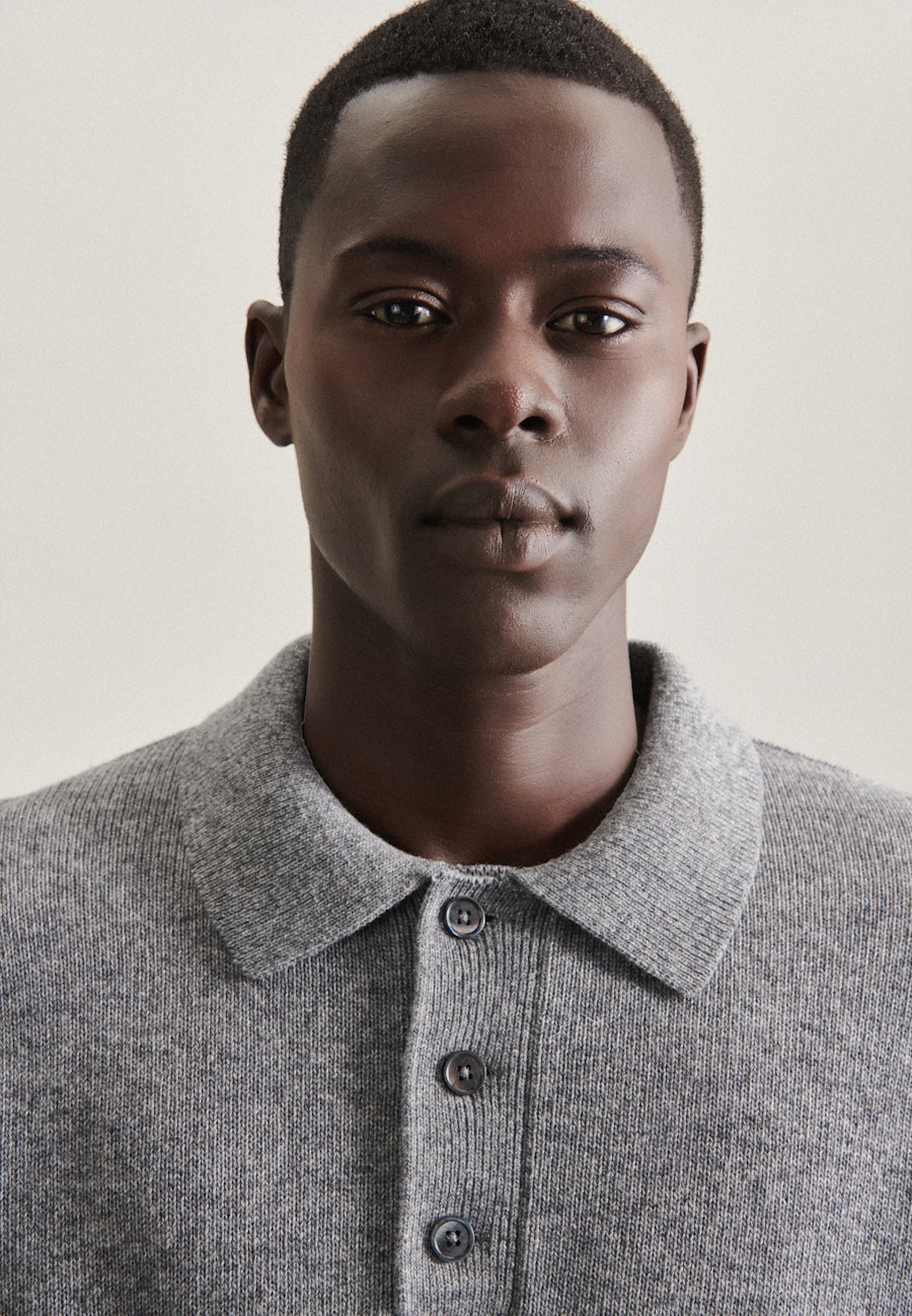 Kragen Polo-Shirt in Grau |  Seidensticker Onlineshop