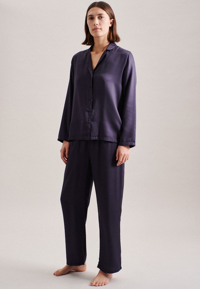 Pantalon de pyjama Rundhals in Bleu Foncé |  Seidensticker Onlineshop