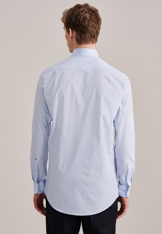 Regular Business shirt Print in Light Blue |  Seidensticker Onlineshop