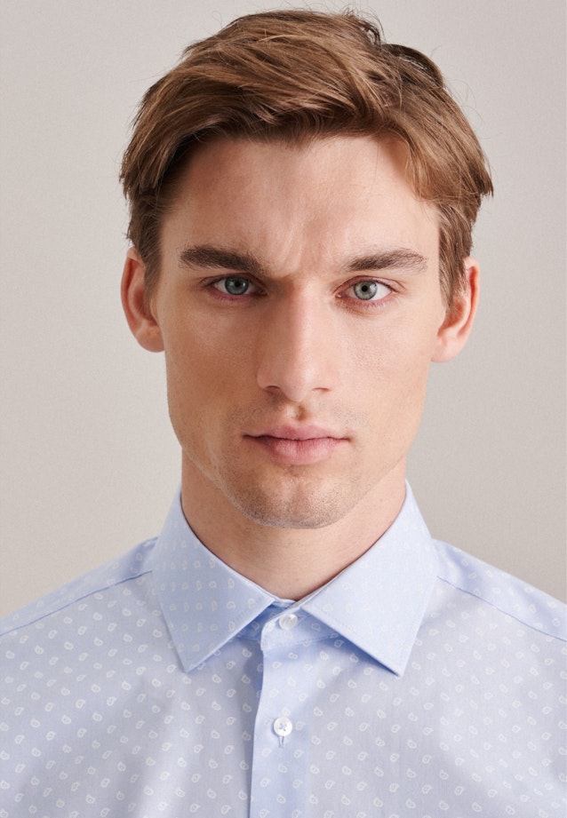 Regular Business shirt Print in Light Blue |  Seidensticker Onlineshop