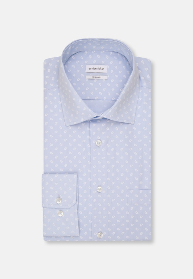 Regular Business shirt Print in Light Blue |  Seidensticker Onlineshop