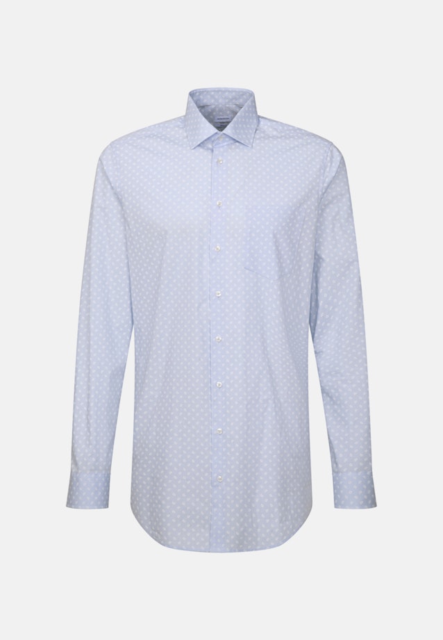 Popeline Business overhemd in Regular with Kentkraag and extra long sleeve in Lichtblauw |  Seidensticker Onlineshop
