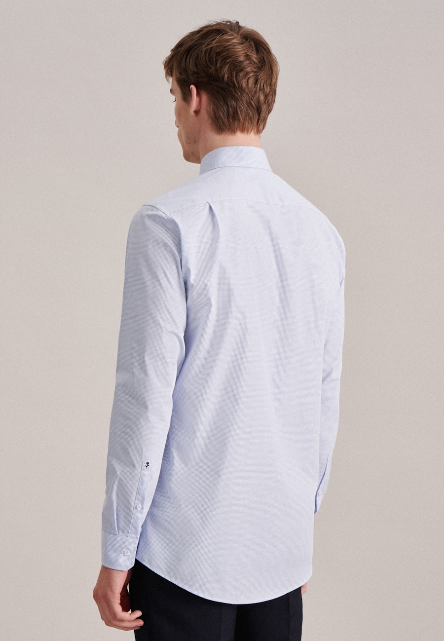 Bügelfreies Popeline Business Hemd in Regular mit Kentkragen und extra langem Arm in Hellblau |  Seidensticker Onlineshop