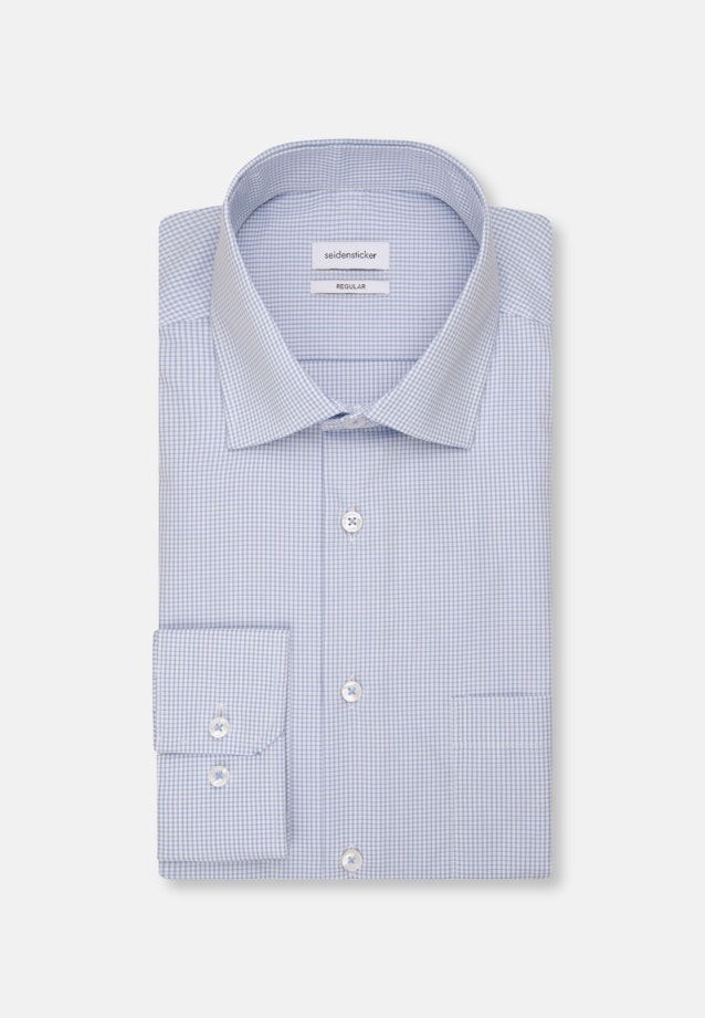 Regular Chemise d'affaires carreaux in Bleu Clair |  Seidensticker Onlineshop