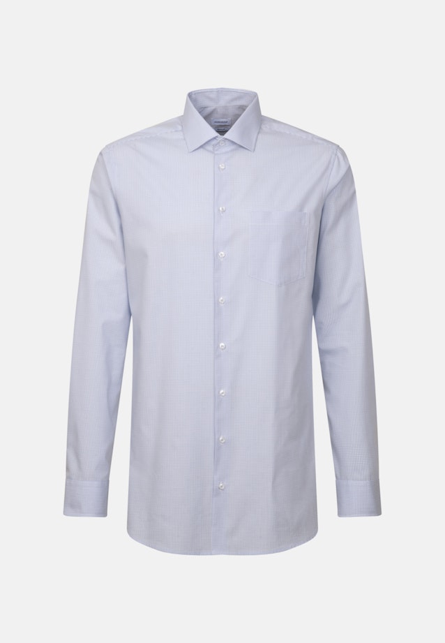 Regular Chemise d'affaires carreaux in Bleu Clair |  Seidensticker Onlineshop