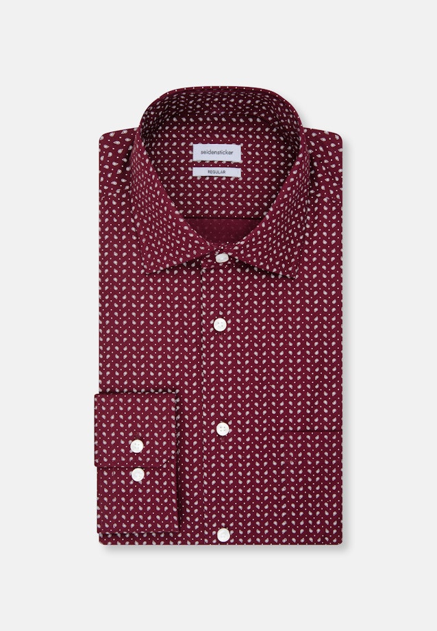 Regular Business Hemd Druck in Rot |  Seidensticker Onlineshop