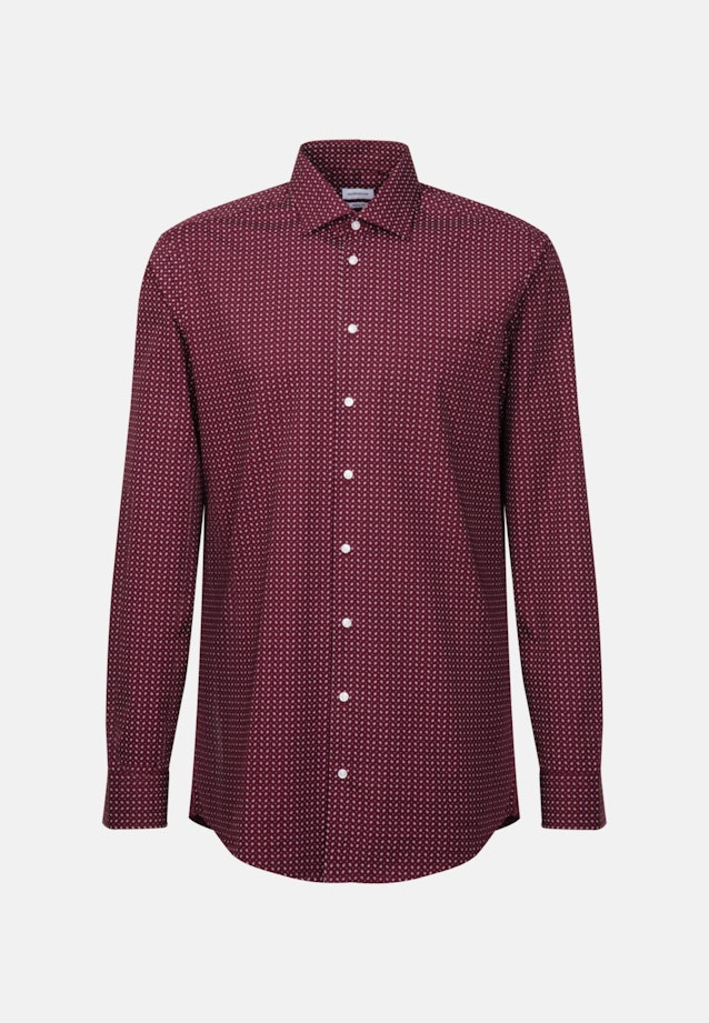 Regular Business Hemd Druck in Rot |  Seidensticker Onlineshop