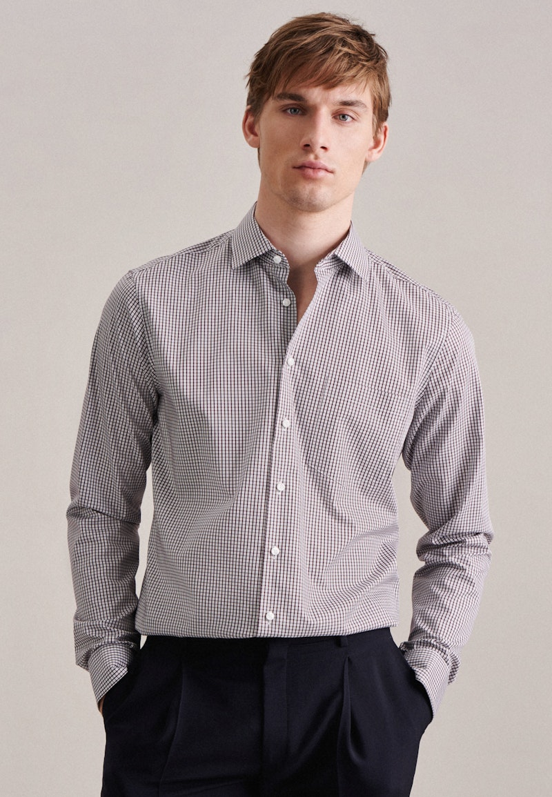 Non-iron Twill Business Shirt in Regular with Kent-Collar and extra long sleeve