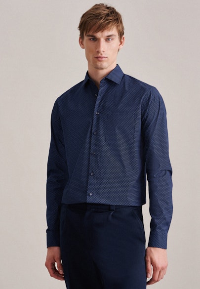 Regular Business shirt Print in Light Blue |  Seidensticker Onlineshop