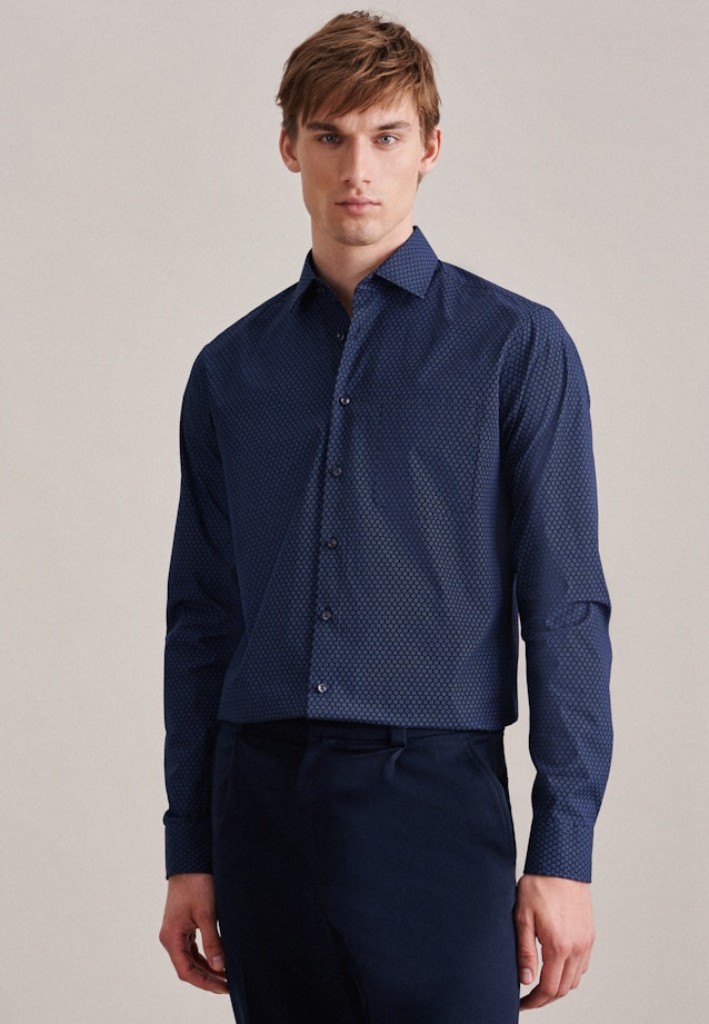 Regular Chemise d'affaires Imprimé in Bleu Clair |  Seidensticker Onlineshop