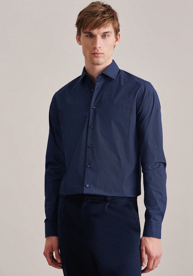 Poplin Business Shirt in Regular with Kent-Collar and extra long sleeve in Light Blue |  Seidensticker Onlineshop