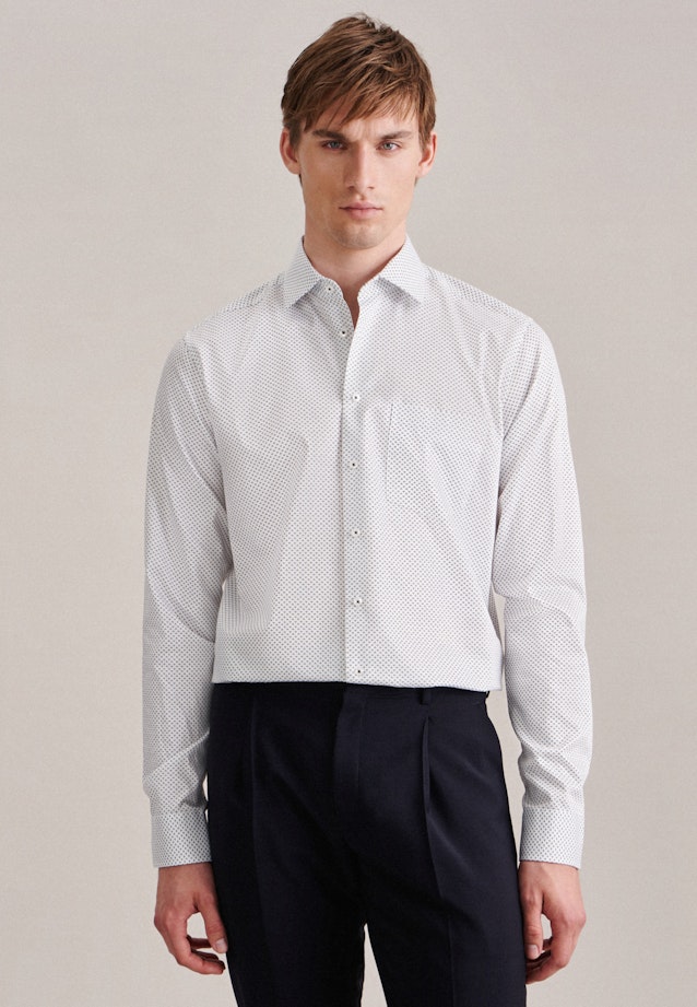 Regular Chemise d'affaires Imprimé in Bleu Foncé |  Seidensticker Onlineshop