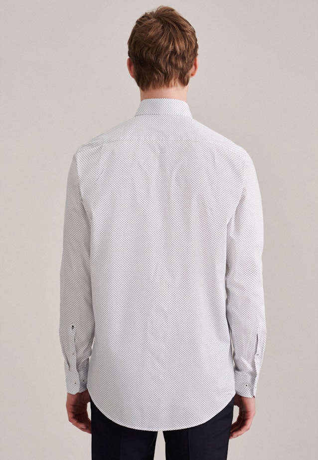 Twill Business Shirt in Regular with Kent-Collar and extra long sleeve in Dark Blue | Seidensticker Onlineshop