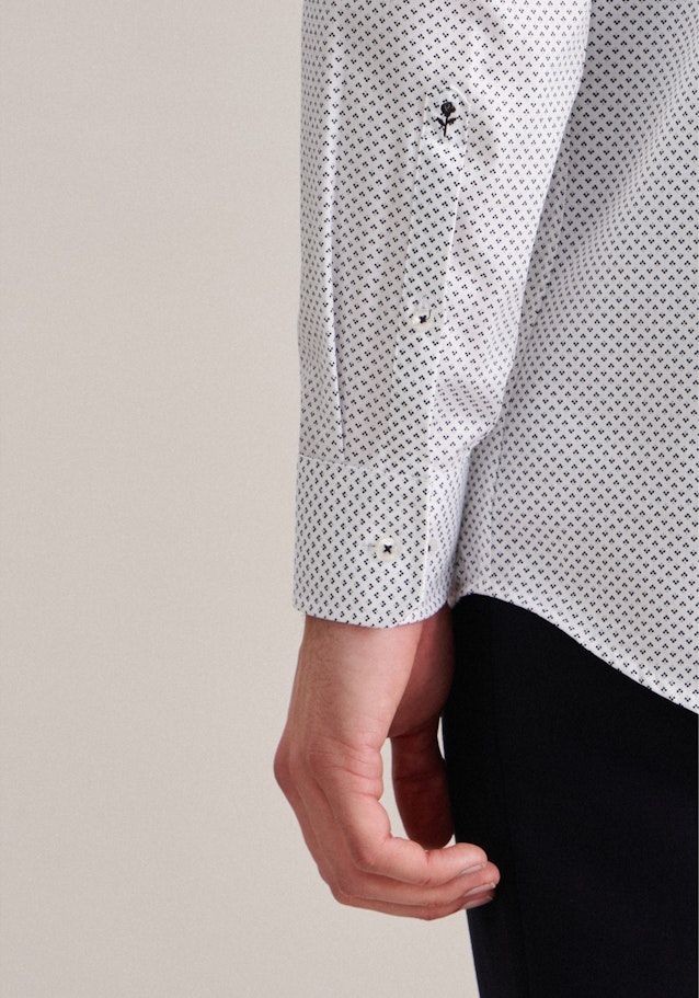 Twill Business Shirt in Regular with Kent-Collar and extra long sleeve in Dark Blue |  Seidensticker Onlineshop