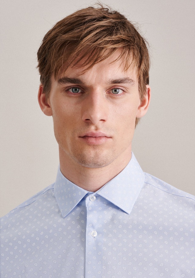 Poplin Business Shirt in Slim with Kent-Collar and extra long sleeve in Light Blue | Seidensticker Onlineshop