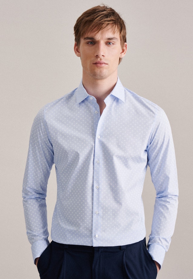 Slim Business shirt Print in Light Blue |  Seidensticker Onlineshop
