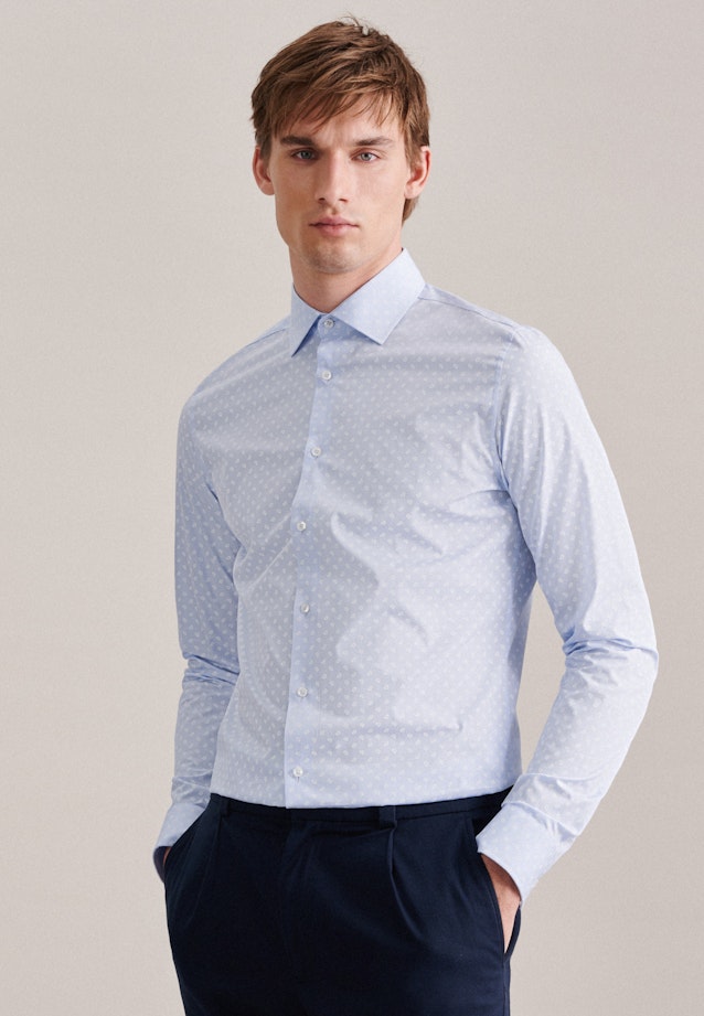 Slim Business shirt Print in Light Blue |  Seidensticker Onlineshop
