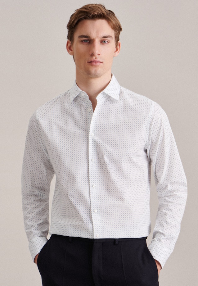 Slim Chemise d'affaires Imprimé in Turquoise |  Seidensticker Onlineshop