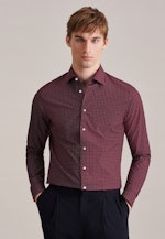 Slim Business Hemd Druck in Rot |  Seidensticker Onlineshop