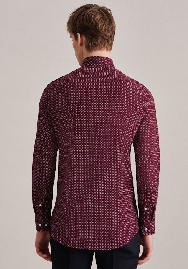 Slim Business Hemd Druck in Rot | Seidensticker Onlineshop