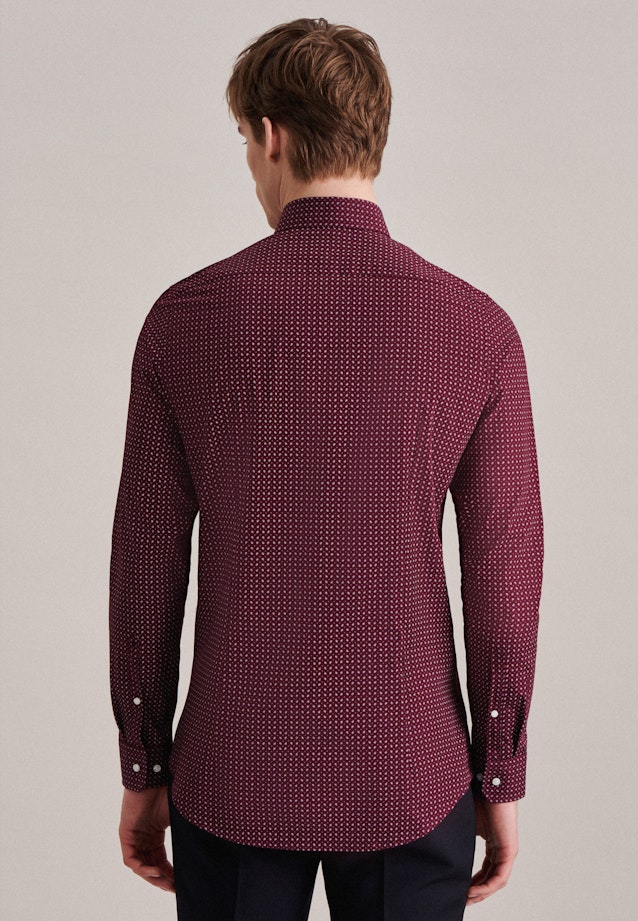 Slim Business Hemd Druck in Rot |  Seidensticker Onlineshop