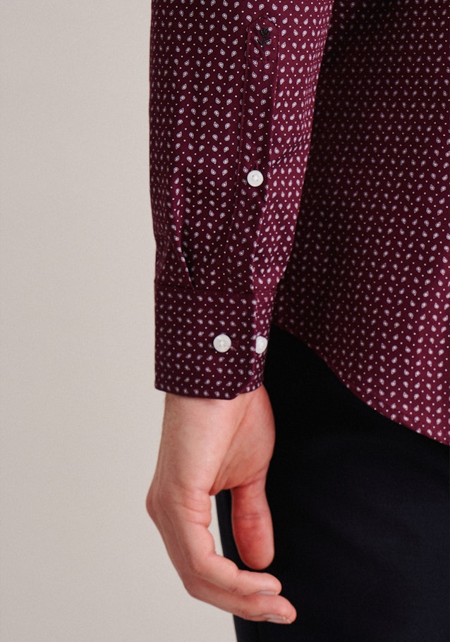 Slim Business Hemd Druck in Rot | Seidensticker Onlineshop