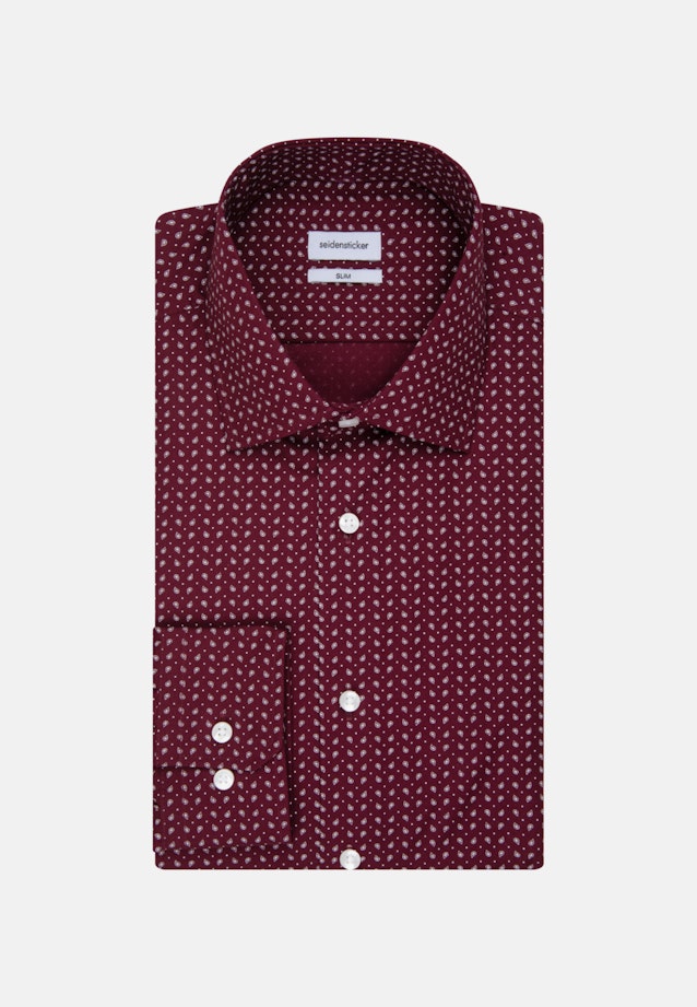 Popeline Business Hemd in Slim mit Kentkragen und extra langem Arm in Rot |  Seidensticker Onlineshop
