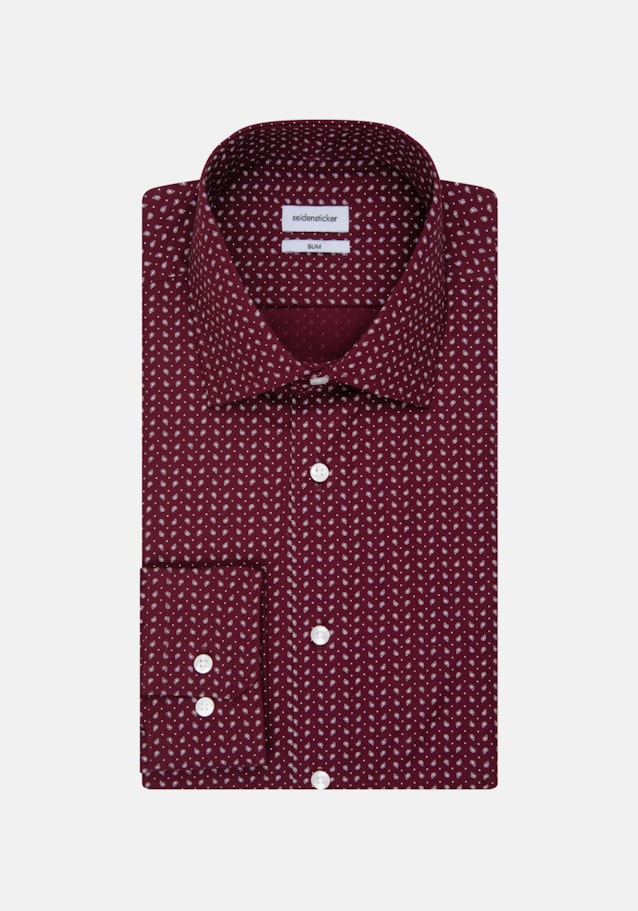 Slim Business Hemd Druck in Rot | Seidensticker Onlineshop