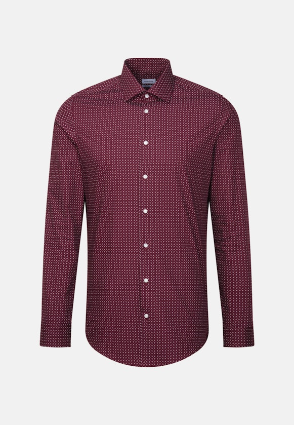 Slim Business Hemd Druck in Rot |  Seidensticker Onlineshop