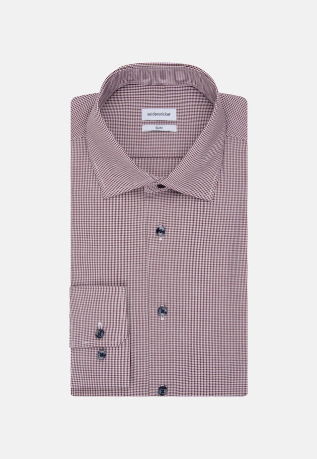 Non-iron Poplin Business Shirt in Slim with Kent-Collar and extra long sleeve in Red |  Seidensticker Onlineshop