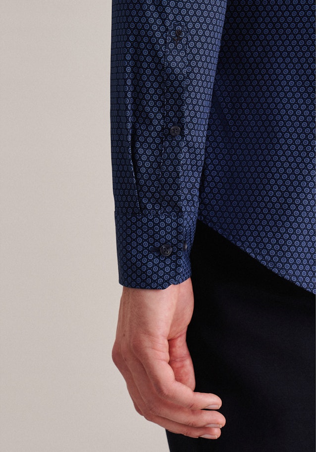 Slim Business Hemd Druck in Hellblau | Seidensticker Onlineshop