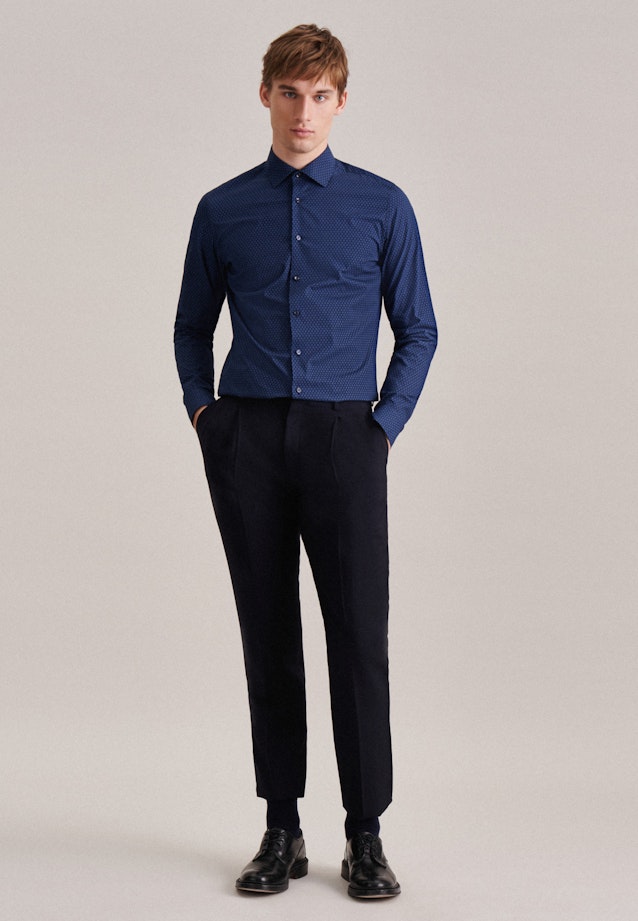 Popeline Business Hemd in Slim mit Kentkragen und extra langem Arm in Hellblau |  Seidensticker Onlineshop