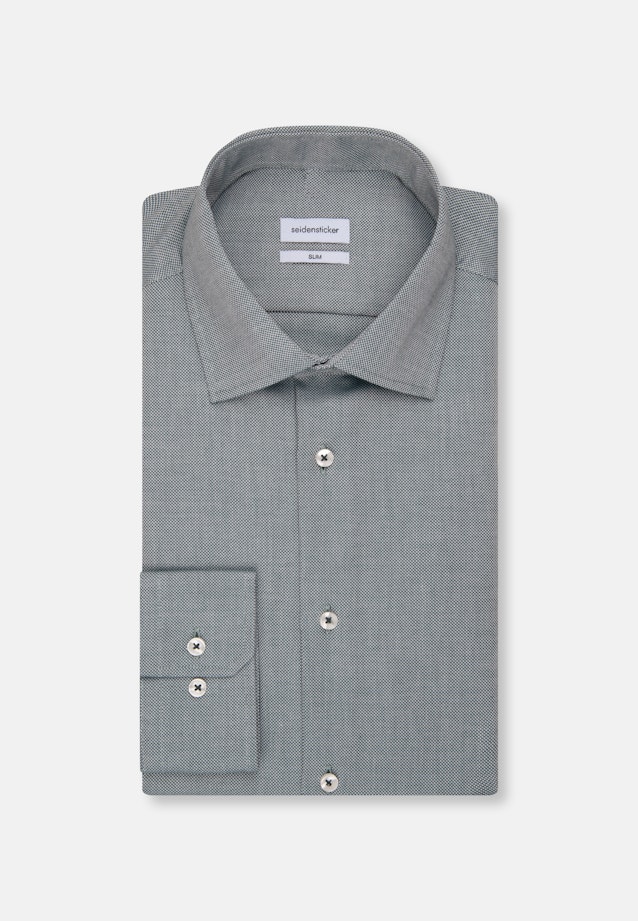 Slim Business Hemd Uni in Grün |  Seidensticker Onlineshop