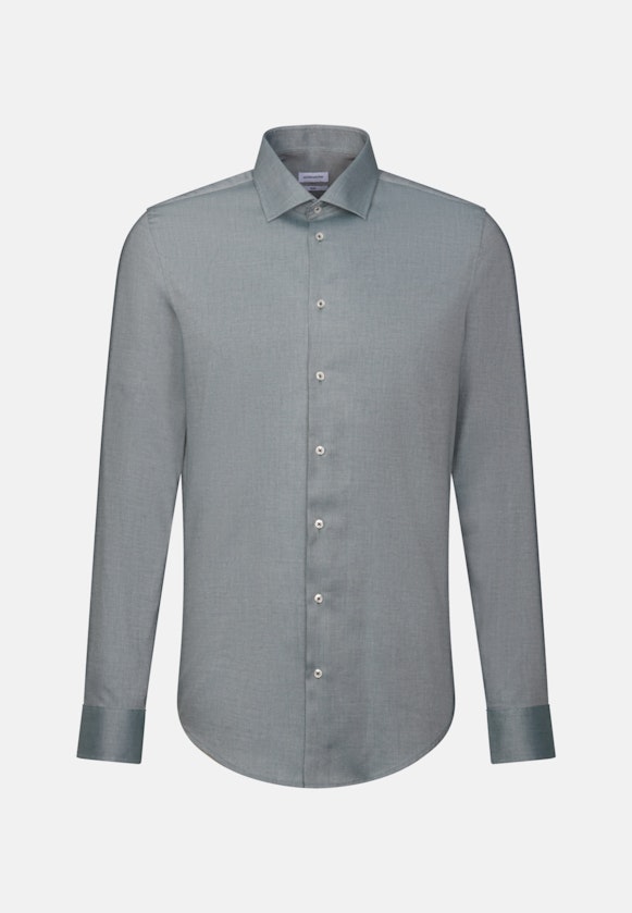 Slim Business Hemd Uni in Grün |  Seidensticker Onlineshop
