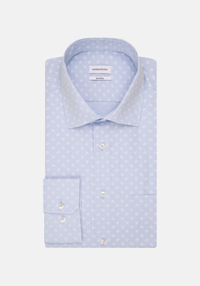 Poplin Business Shirt in Shaped with Kent-Collar and extra long sleeve in Light Blue |  Seidensticker Onlineshop