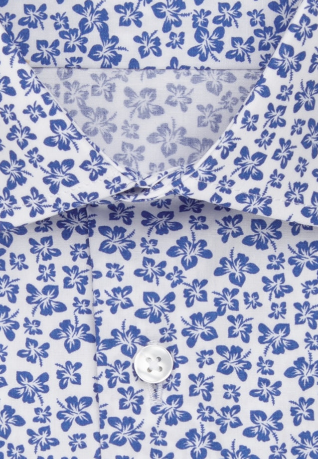 Shaped Business shirt Floral in Medium Blue |  Seidensticker Onlineshop
